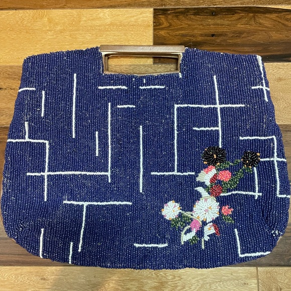 Anthropologie Beaded Top Handle Bag - Picture 2 of 6